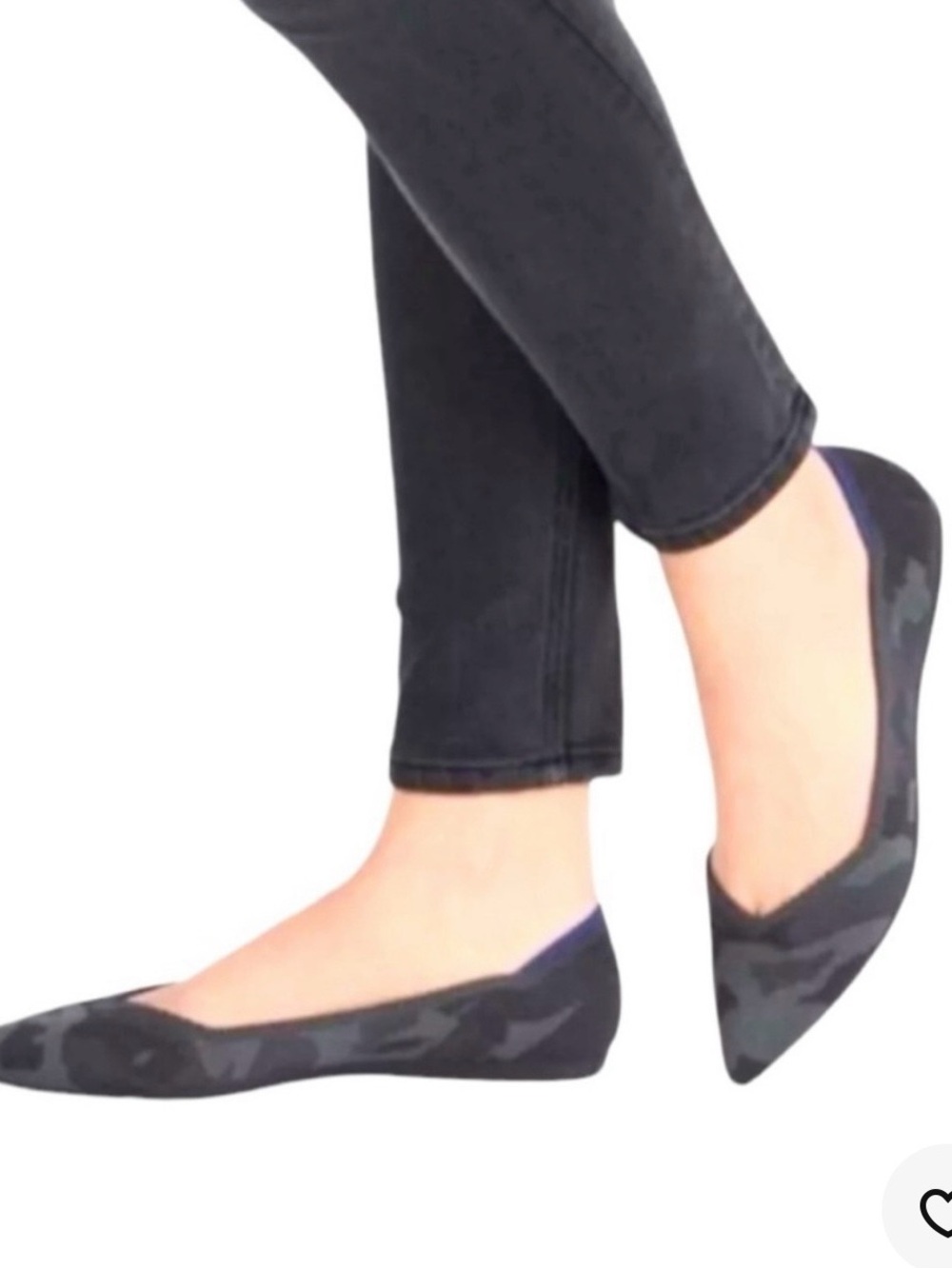 Rothy’s Women's Dark Gray Camo Pointed Toe Flats Size 10W